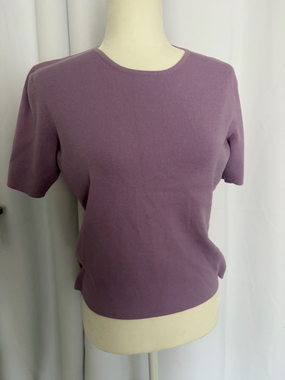 Worthington Dusty Lavender Short-Sleeve Crewneck Top
